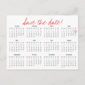 Jaarkalender 2018 Save the Date Briefkaart (Voorkant)