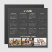 Jaarkalender 2026 3 Familie Foto Collage (Voorkant / Achterkant)