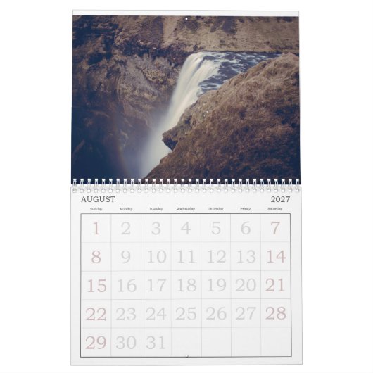Jaarkalender IJsland Kalender (Aug 2027)