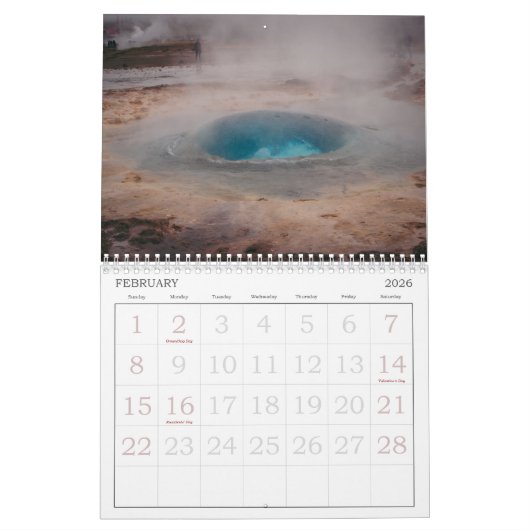 Jaarkalender IJsland Kalender (Feb 2026)