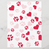  jaarkalender met rode pootafdrukken menu (Achterkant)