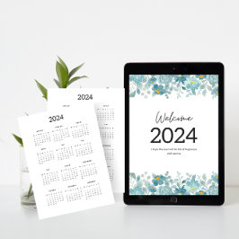 Jaarkalenders 2024 feestdagenkaart