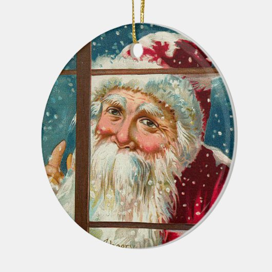 jaarkerst - sierplanten keramisch ornament (Links)