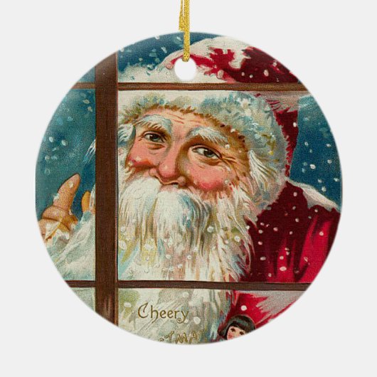 jaarkerst - sierplanten keramisch ornament (Achterkant)