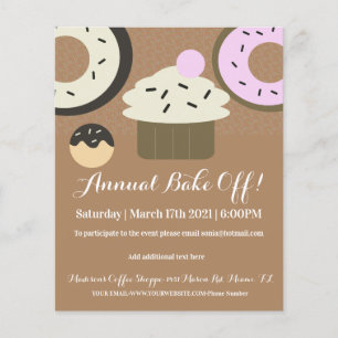 Jaarlijks Back Off Cupcake Bakken Goededoelen Even Flyer