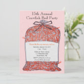 Jaarlijks bedrijf Sack of Crawfish Boil Party Kaart (Staand voorkant)