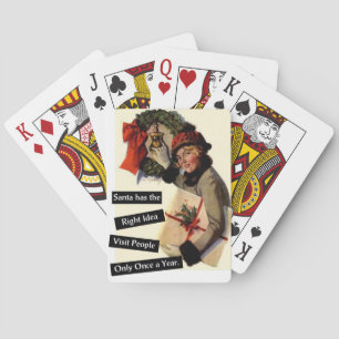Jaarlijks bezoek aan Christmas Funny Style Pokerkaarten