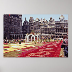Jaarlijks bloemfestival in La Grande Place, Brusse Poster