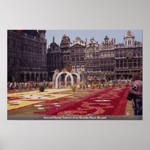 Jaarlijks bloemfestival in La Grande Place, Brusse Poster