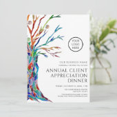 Jaarlijks diner met klantwaardering kaart (Staand voorkant)