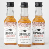 Jaarlijks Glitter Graduation Party Likeurfles Etiket (Flessen)