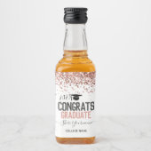 Jaarlijks Glitter Graduation Party Likeurfles Etiket (Voorkant)