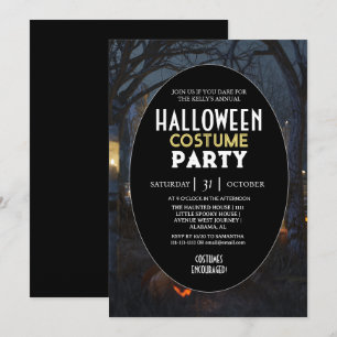 Jaarlijks Halloween-kostuumfeest in het Griezelige Kaart