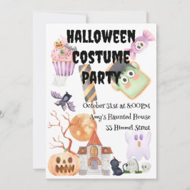 Jaarlijks Halloween kostuumfeest Kaart