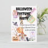Jaarlijks Halloween kostuumfeest Kaart (Staand voorkant)