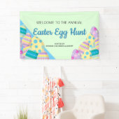 Jaarlijks jachtsignaal voor paaseieren in ontvangs spandoek (Insitu)