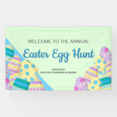 Jaarlijks jachtsignaal voor paaseieren in ontvangs spandoek (Horizontaal)