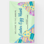 Jaarlijks jachtsignaal voor paaseieren in ontvangs spandoek (Verticaal)