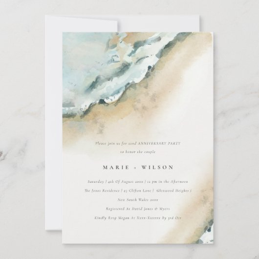 Jaarlijks Jubileum van de kustgolven van Zee Kaart (Voorkant)