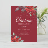 Jaarlijks Kerstfeest Corporate Gala Event Rood Kaart (Staand voorkant)