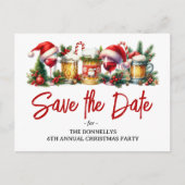 Jaarlijks kerstfeest Save the Date Aankondigingskaart (Voorkant)