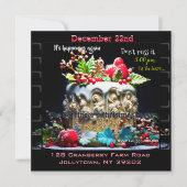 Jaarlijks Kerstmis Dessert Fun Party Kaart (Voorkant)