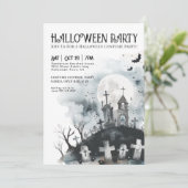 Jaarlijks kostuum Halloween feest Kaart (Staand voorkant)