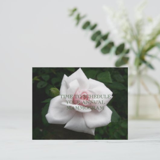 Jaarlijks mammogram briefkaart (Staand voorkant)