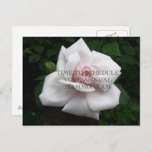 Jaarlijks mammogram briefkaart (Voorkant / Achterkant)