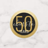 Jaarlijks oogmerk zwarte goudmakreel confetti (Kleine voorkant)