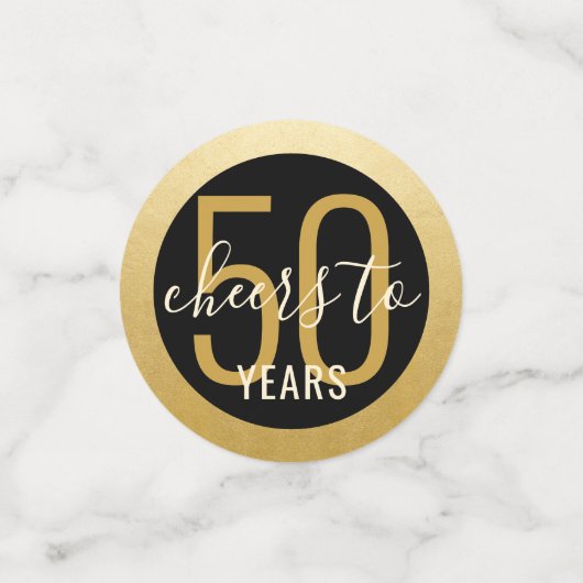 Jaarlijks oogmerk zwarte goudmakreel confetti (Kleine voorkant)