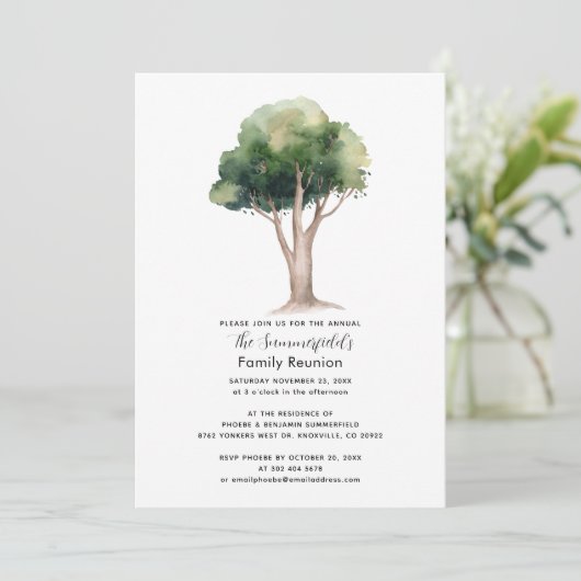 Jaarlijks reüniescript genealogiestructuur kaart (Staand voorkant)