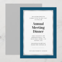 Jaarlijks vergaderingsdiner | Navy blauw en zilver