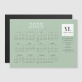 Jaarlijkse 2025 Kalender Zakelijke Logo Magnetisch (Voorkant / Achterkant)