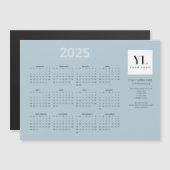 Jaarlijkse 2025 Kalender Zakelijke Logo Magnetisch (Voorkant / Achterkant)