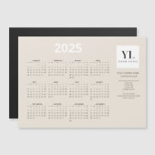 Jaarlijkse 2025 Kalender Zakelijke Logo Magnetisch (Voorkant / Achterkant)