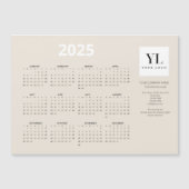 Jaarlijkse 2025 Kalender Zakelijke Logo Magnetisch (Voorkant)