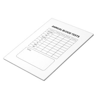 Jaarlijkse Bloedtest Tracker Notitieboek Notitieblok