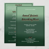 Jaarlijkse Business Networking Mixer Invitation Ka Kaart (Voorkant / Achterkant)