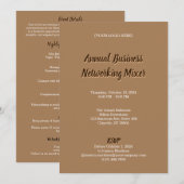 Jaarlijkse Business Networking Mixer Invitation Ka Kaart (Voorkant / Achterkant)