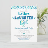 Jaarlijkse Chanoeka Party Fun Latkes Lachlicht Kaart (Staand voorkant)