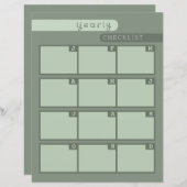 jaarlijkse controlelijst voor gebruik (Voorkant / Achterkant)