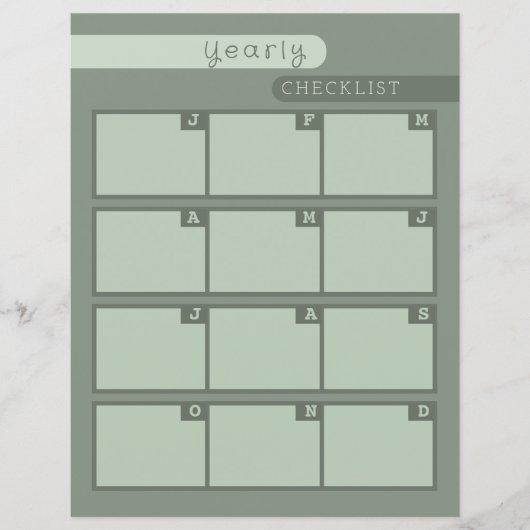 jaarlijkse controlelijst voor gebruik (Voorkant)