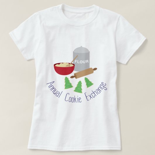 Jaarlijkse cookie-uitwisseling t-shirt (Design voorkant)
