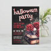 Jaarlijkse Costume Gothic Halloween Feest Kaart (Staand voorkant)