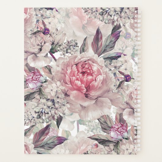 Jaarlijkse dagplanner 2021 in Rozen Planner (Achterkant)