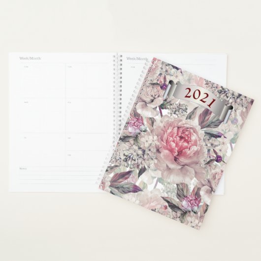 Jaarlijkse dagplanner 2021 in Rozen Planner (Display)