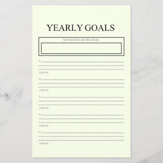 Jaarlijkse Doelen Planner Flyer