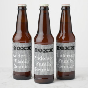jaarlijkse evenementen voor de reünie Silver Strip Bier Etiket