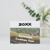 Jaarlijkse Familie Camping Reis Vakantie Aankondig Briefkaart (Staand voorkant)